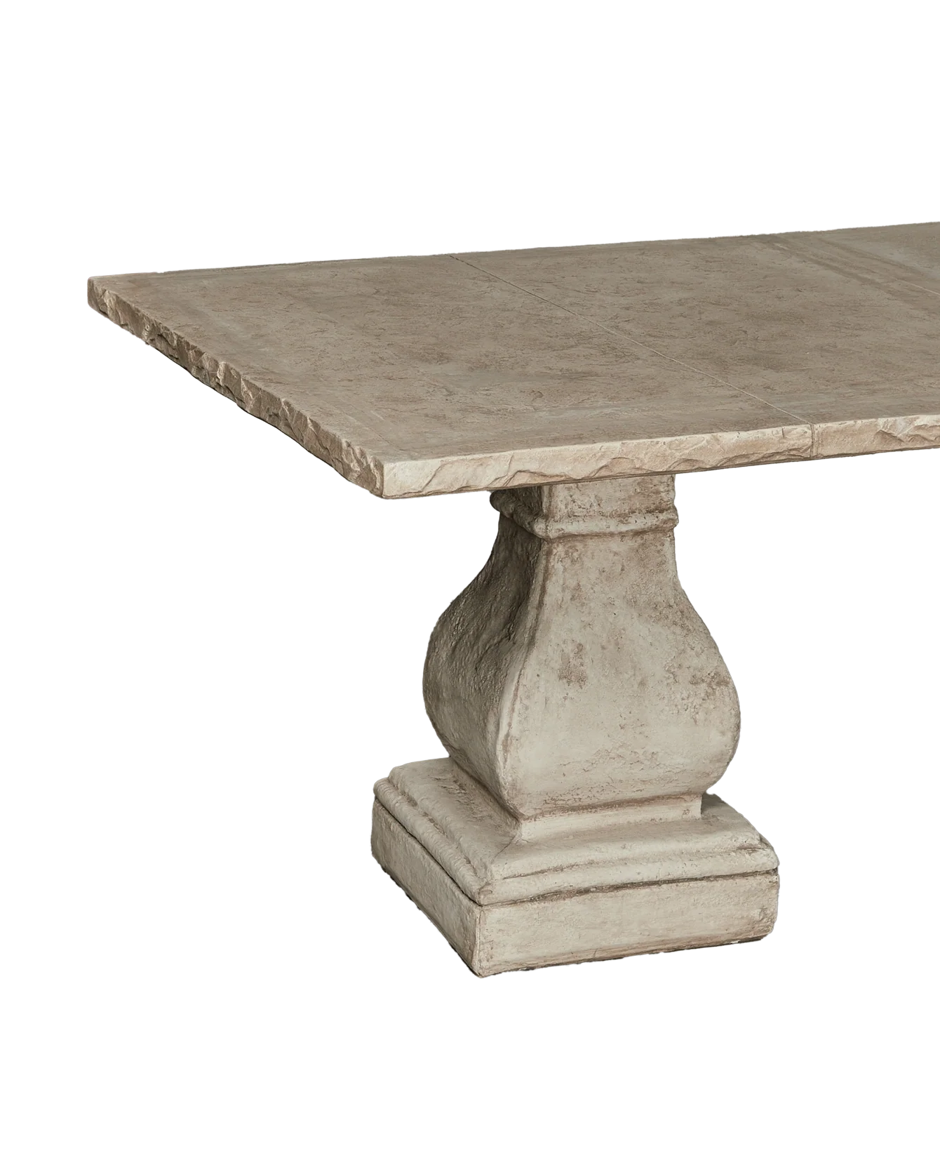 Cast Rectangle Dining Table - Hewn Edge - Image 4