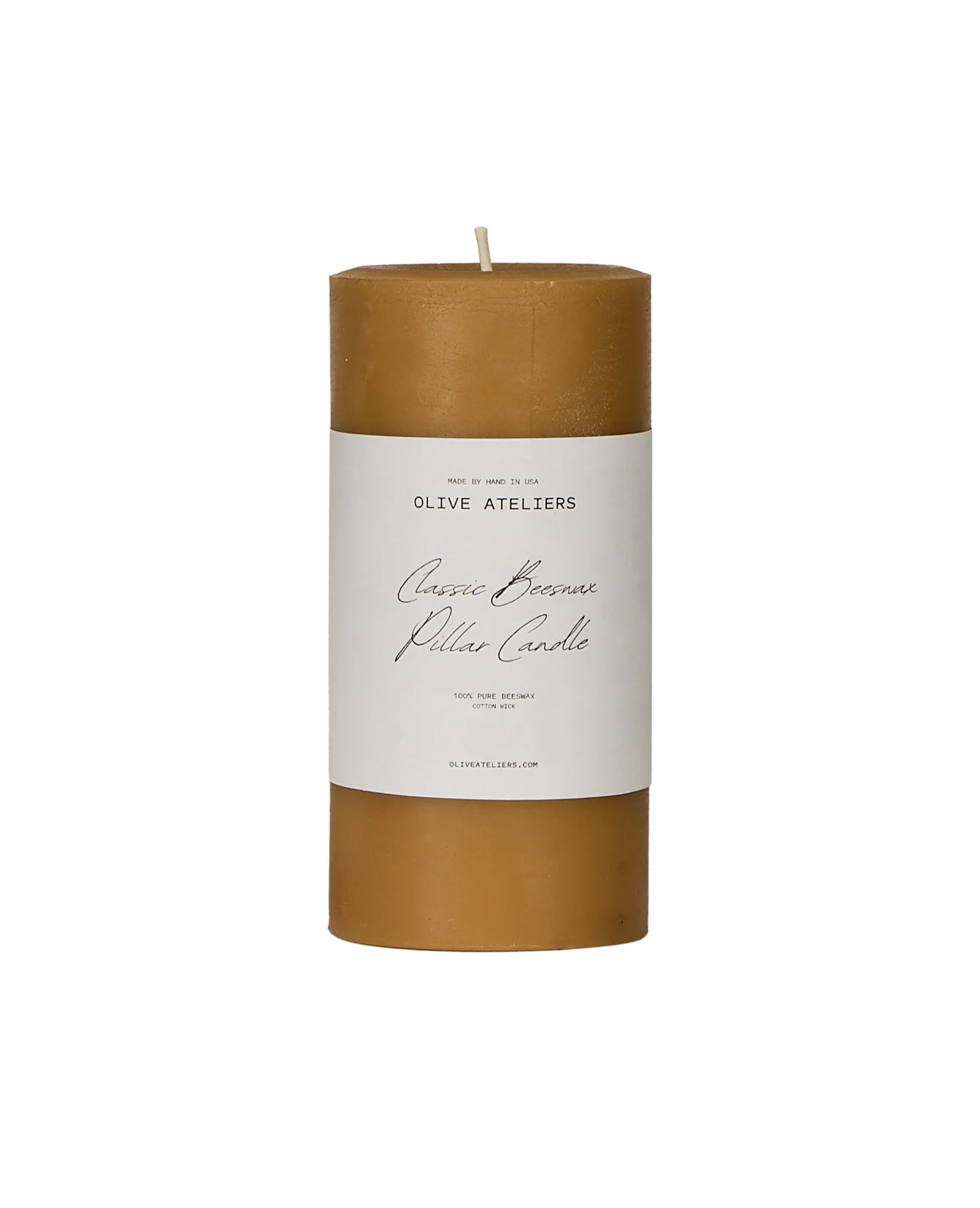 Classic Beeswax Pillar Candle - Natural
