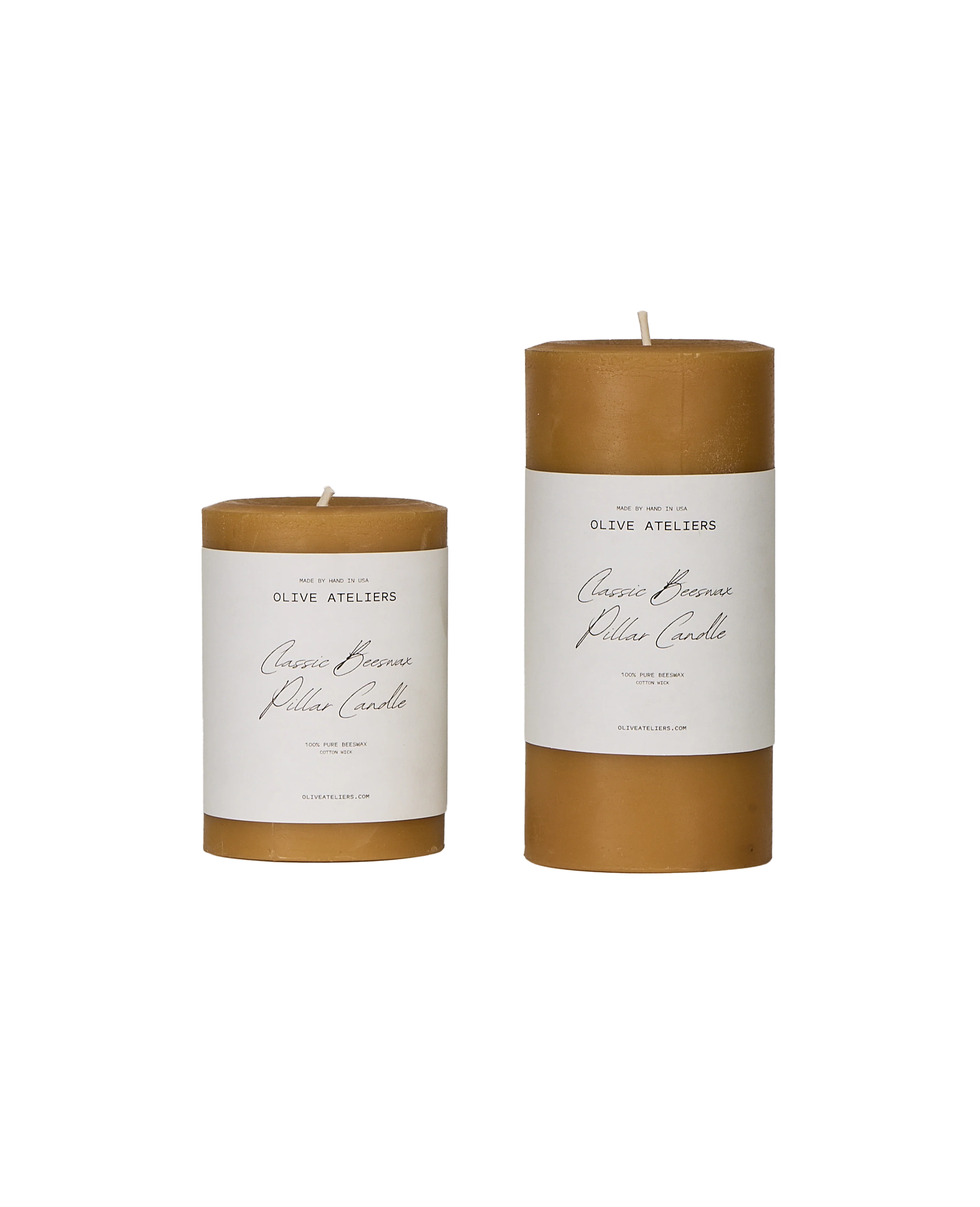 Classic Beeswax Pillar Candle - Natural - Image 2