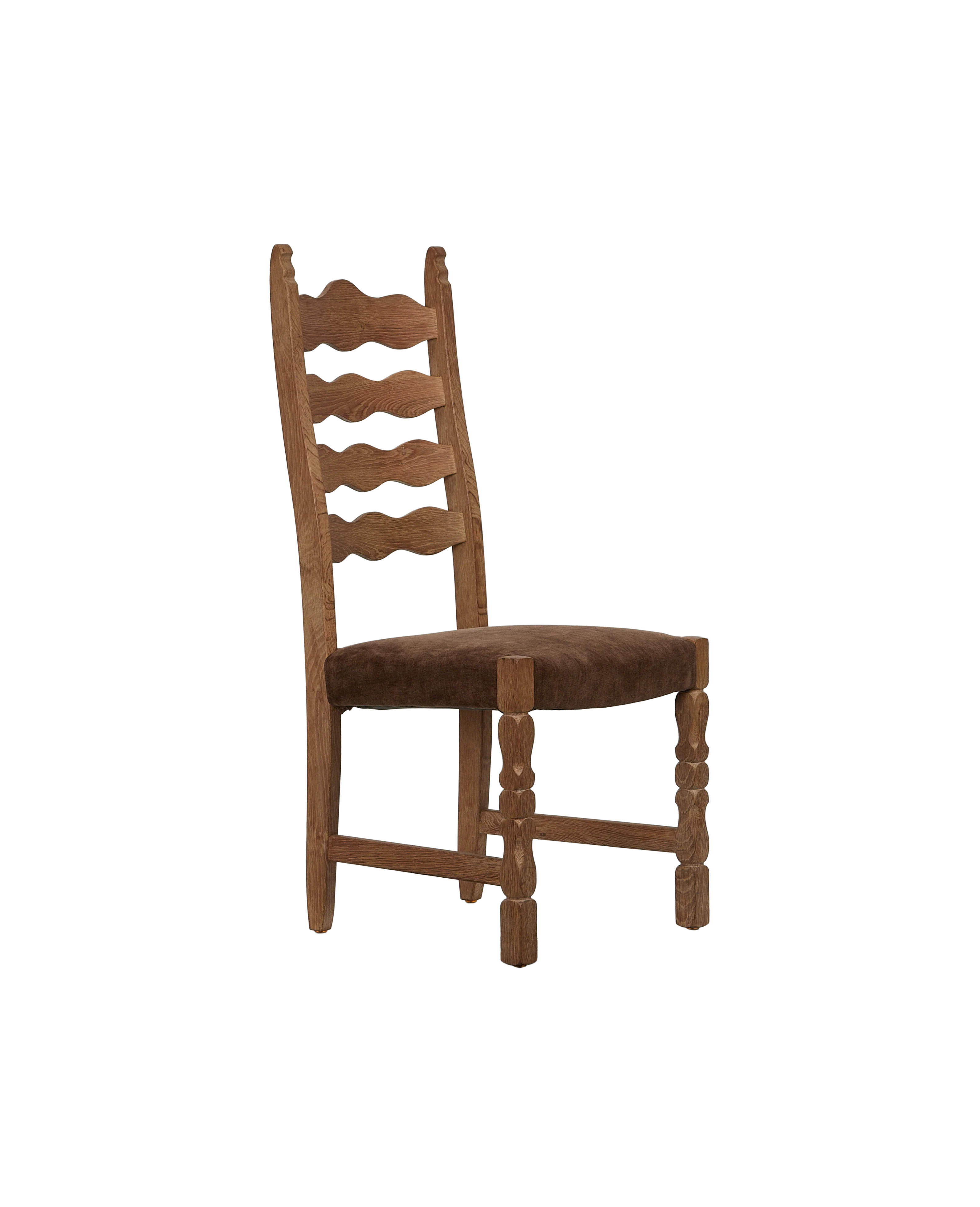 Henning Chair - Scallop Chocolate Suede