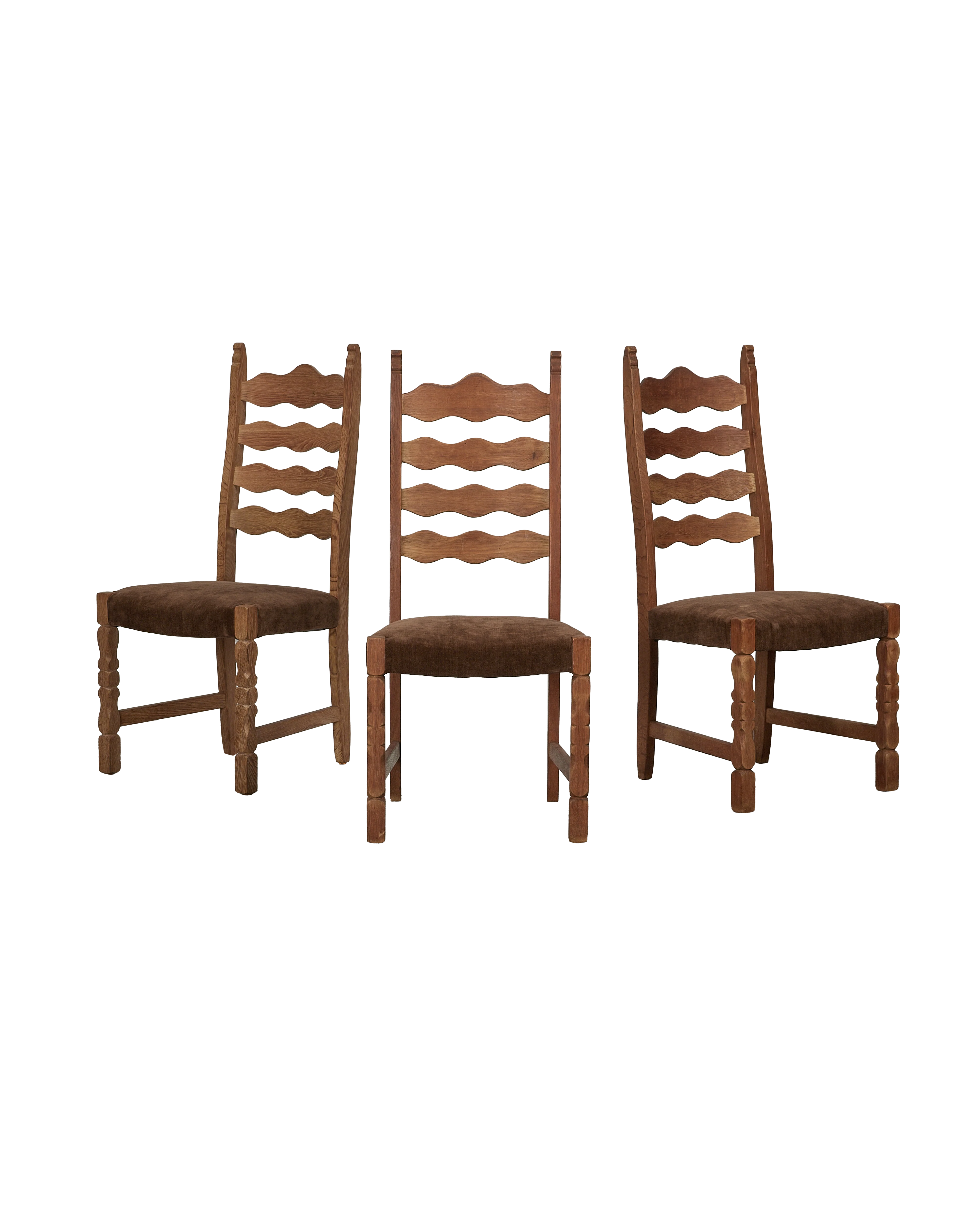 Henning Chair - Scallop Chocolate Suede - Image 2