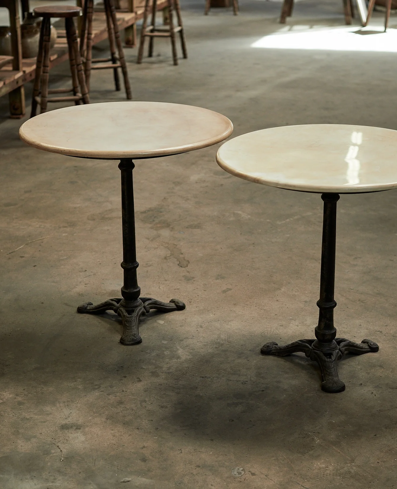 Marble Bistro Table - Round Trio - Image 4