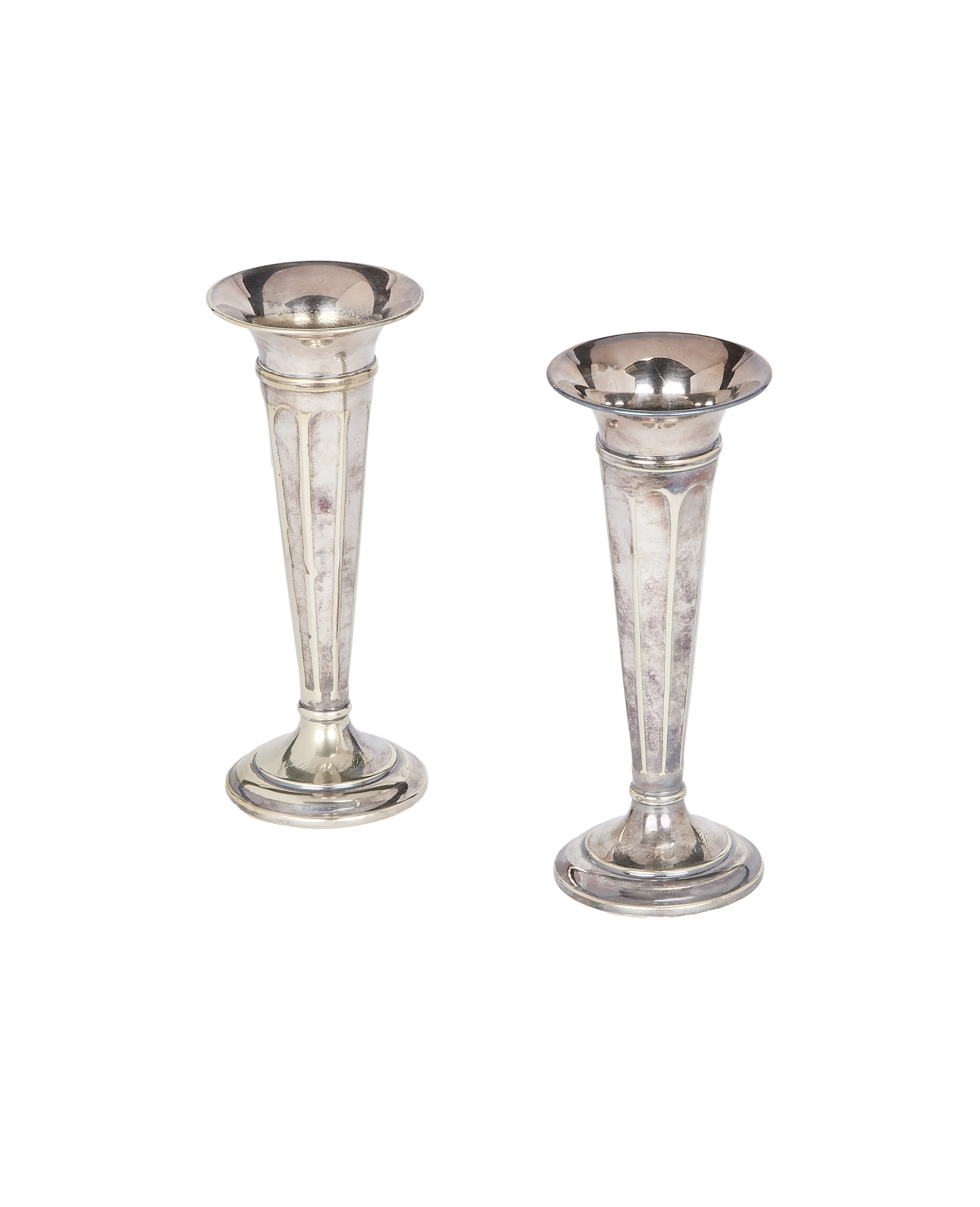 Silver Plated Bud Vase - Set of 2
