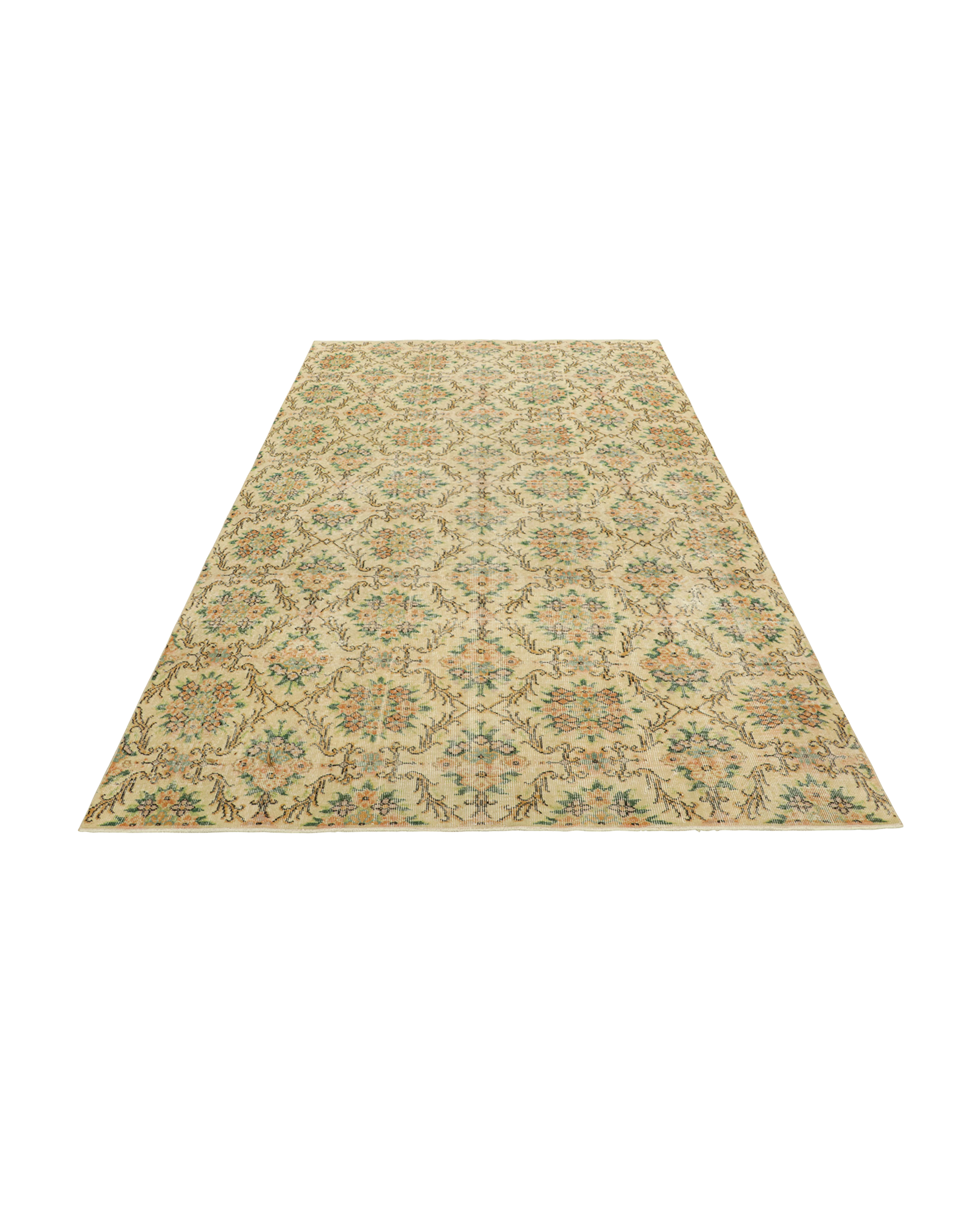 Zeki Müren Rug - Golden-Beige Floral - Image 2